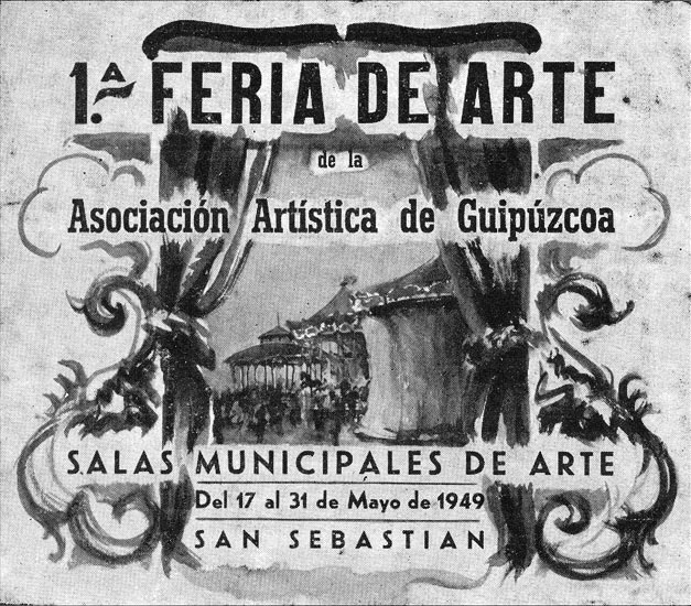 Cartel de la primeria Feria de Arte de nuestra Asociación celebrada en 1949