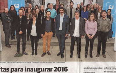 Representantes de nuestra Asociación en la presentación del programa de la Capital Cultural DSS2016