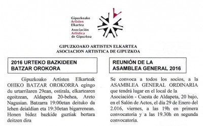 Asamblea General Ordinaria de socios