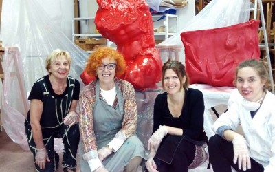 La Asociación Artística en Olatu Talka con 'Obstinado rojo'