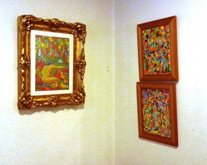 Exposición colectiva de pinturas en café IruBi
