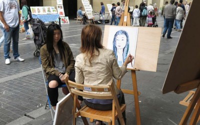 Fiesta del arte en la Plaza Gipuzkoa