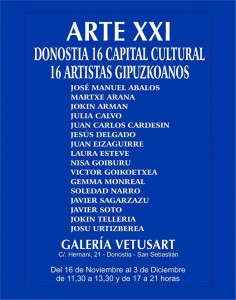 16 artistas guipuzcoanos en Vetus art