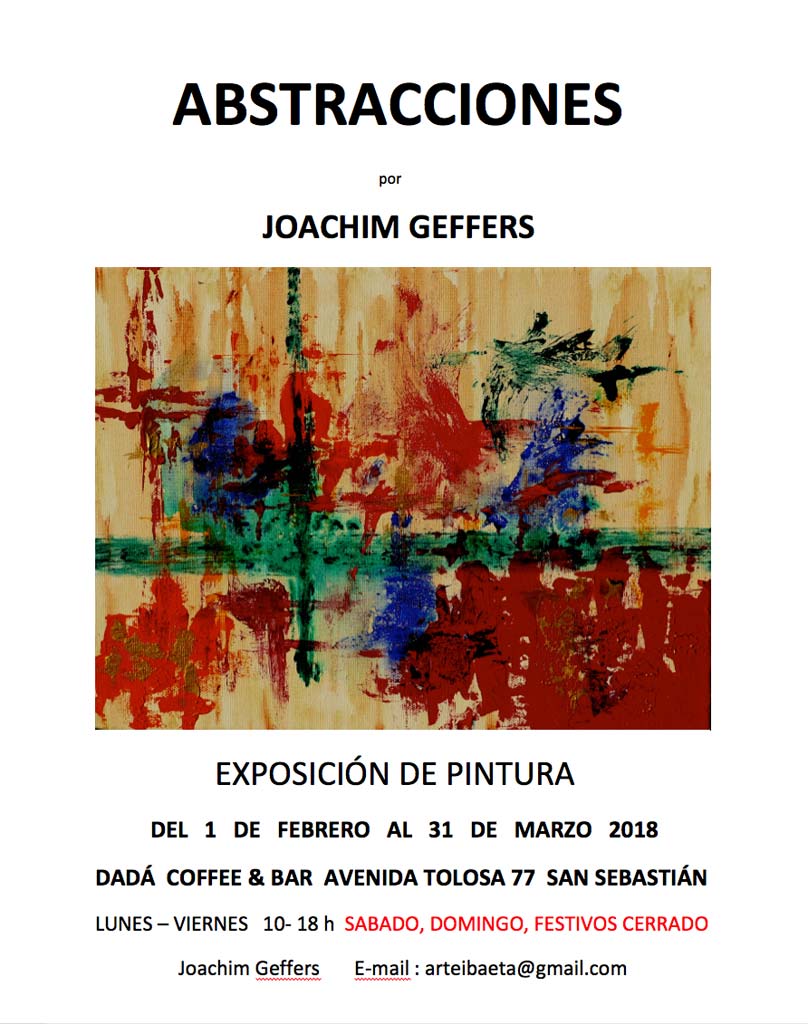 Exposiciones de Joachim Geffers en febrero de 2018