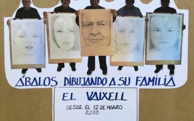 Ábalos dibujando a su familia