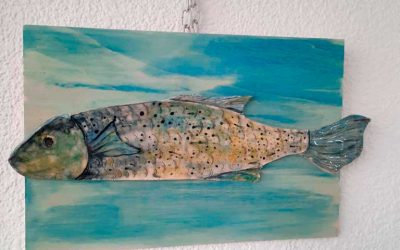 Mila Mendia en el Hall de la Asociación