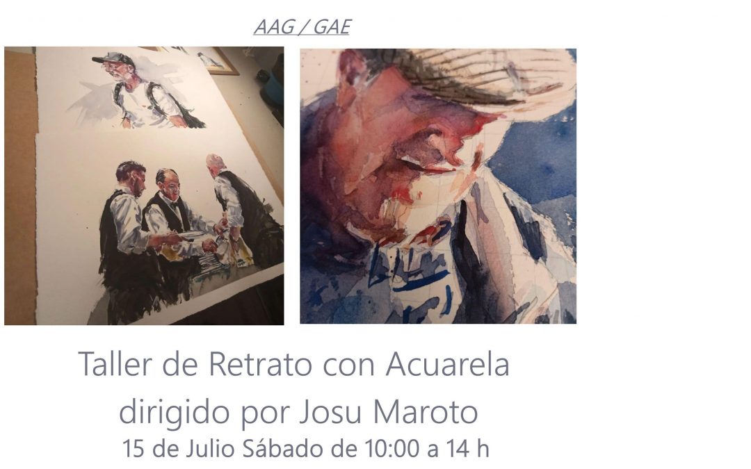 Retrato con Acuarela con Josu Maroto